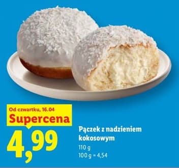 pączek z nadzieniem kokosowym
