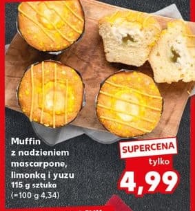 muffin z nadzieniem mascarpone limonką i yuzu
