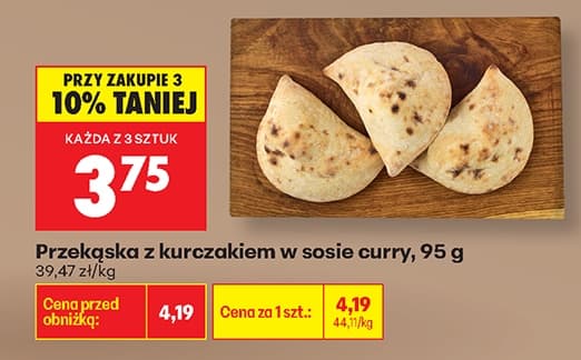 przekąska z kurczakiem w sosie curry