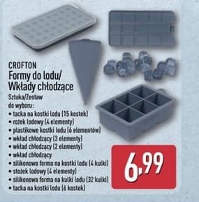 formy do lodu lub wkłady chłodzące
