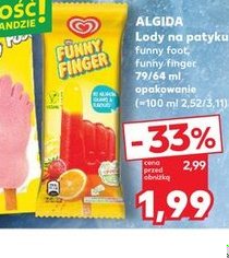 lody na patyku funny foot lub funny finger
