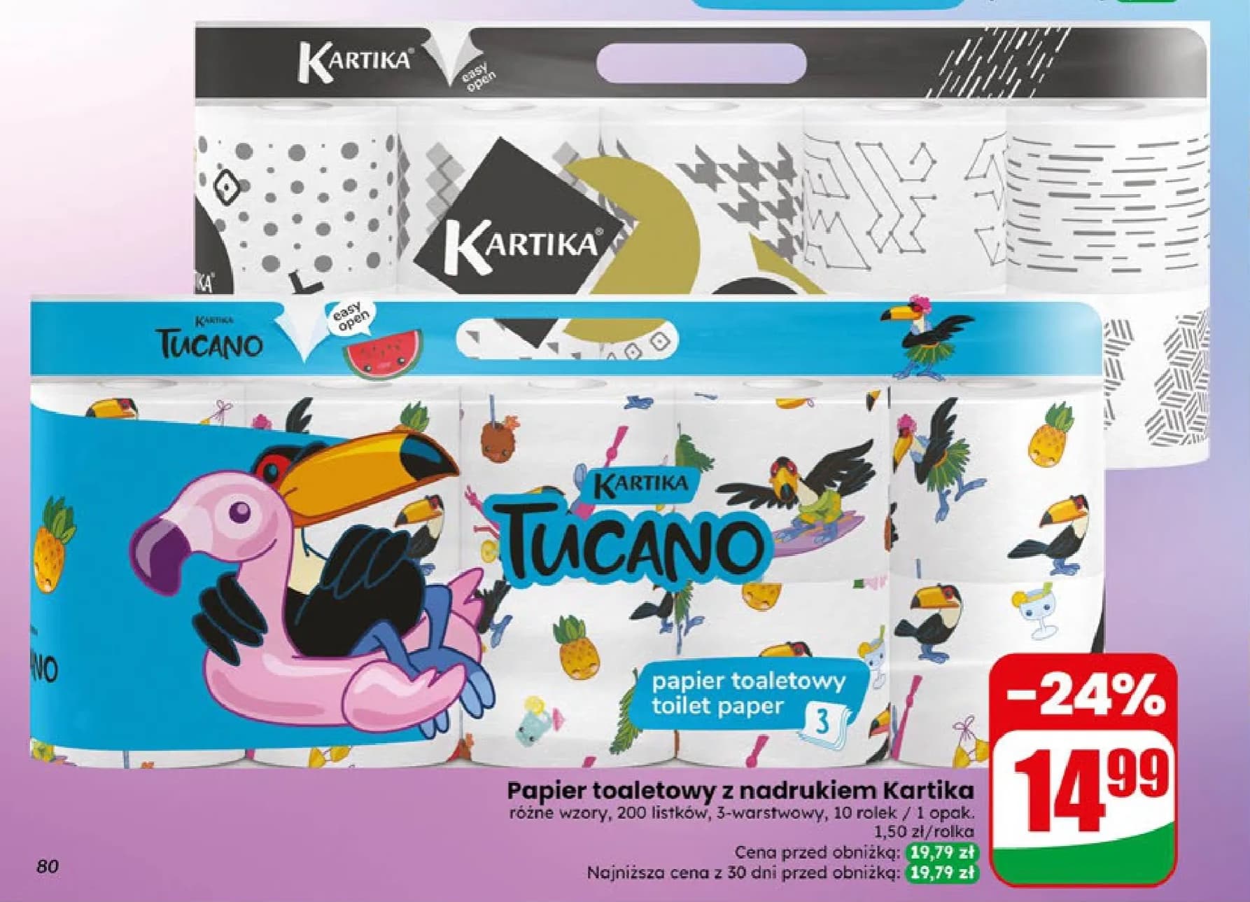 papier toaletowy z nadrukiem kartika