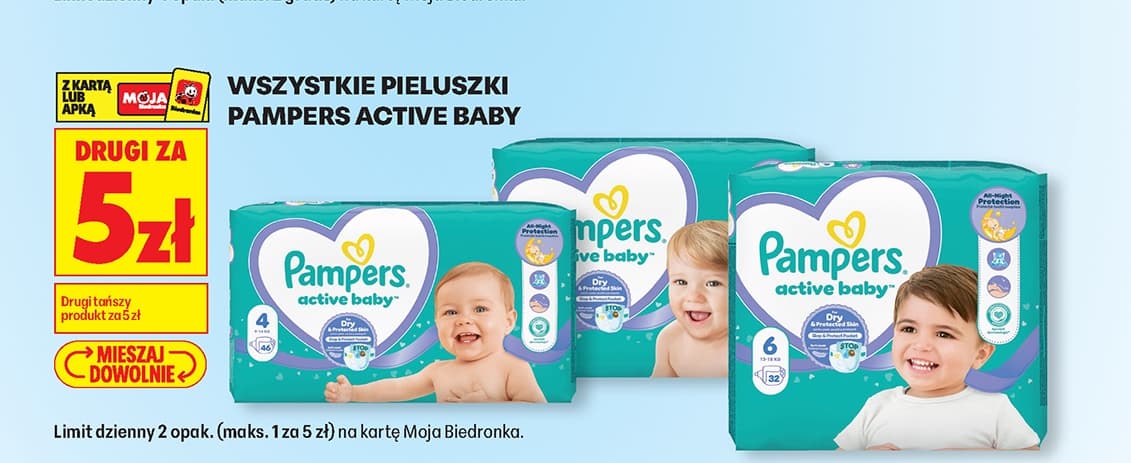 wszystkie pieluszki Active Baby