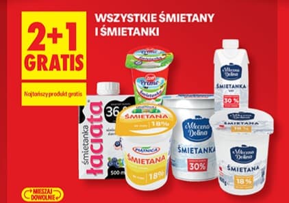 wszystkie śmietany i śmietanki