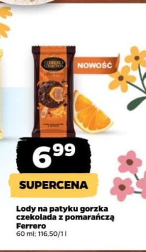 lody na patyku gorzka czekolada z pomarańczą