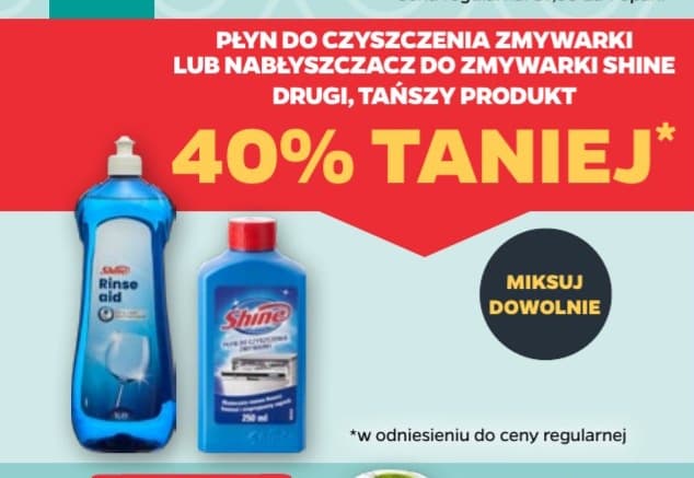 płyn do czyszczenia zmywarki lub nabłyszczacz do zmywarki