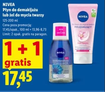 płyn do demakijażu lub żel do mycia twarzy