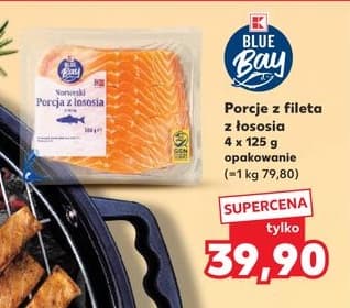porcje z fileta z łososia