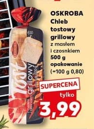 chleb tostowy grillowy z masłem i czosnkiem