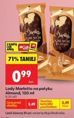 Zapis źródłowy: Lody na patyku Almond